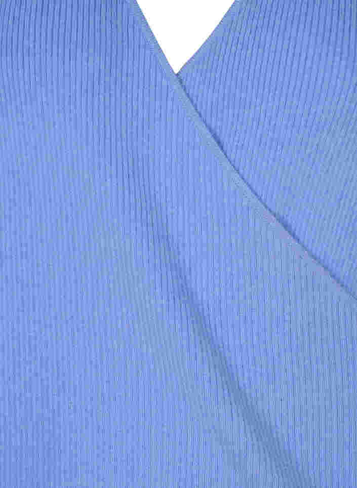 Gebreide blouse met overslag, Lavender Lustre, Packshot image number 2