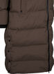 Lange puffer winterjas met capuchon, Bruin, Packshot image number 3