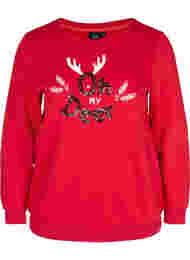 Kerst sweatshirt, Red Oh Deer