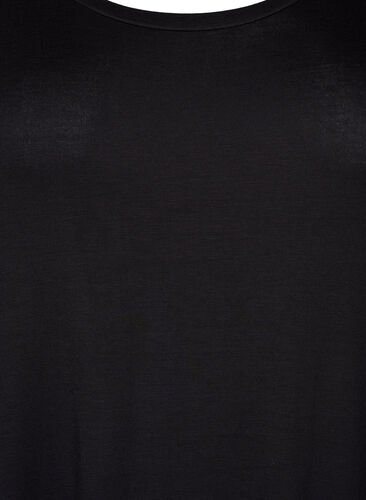 Midi-jurk van viscose met korte mouwen, Black, Packshot image number 2