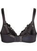 Gewatteerde beugelbeha met borduursel, Zwart, Packshot image number 1