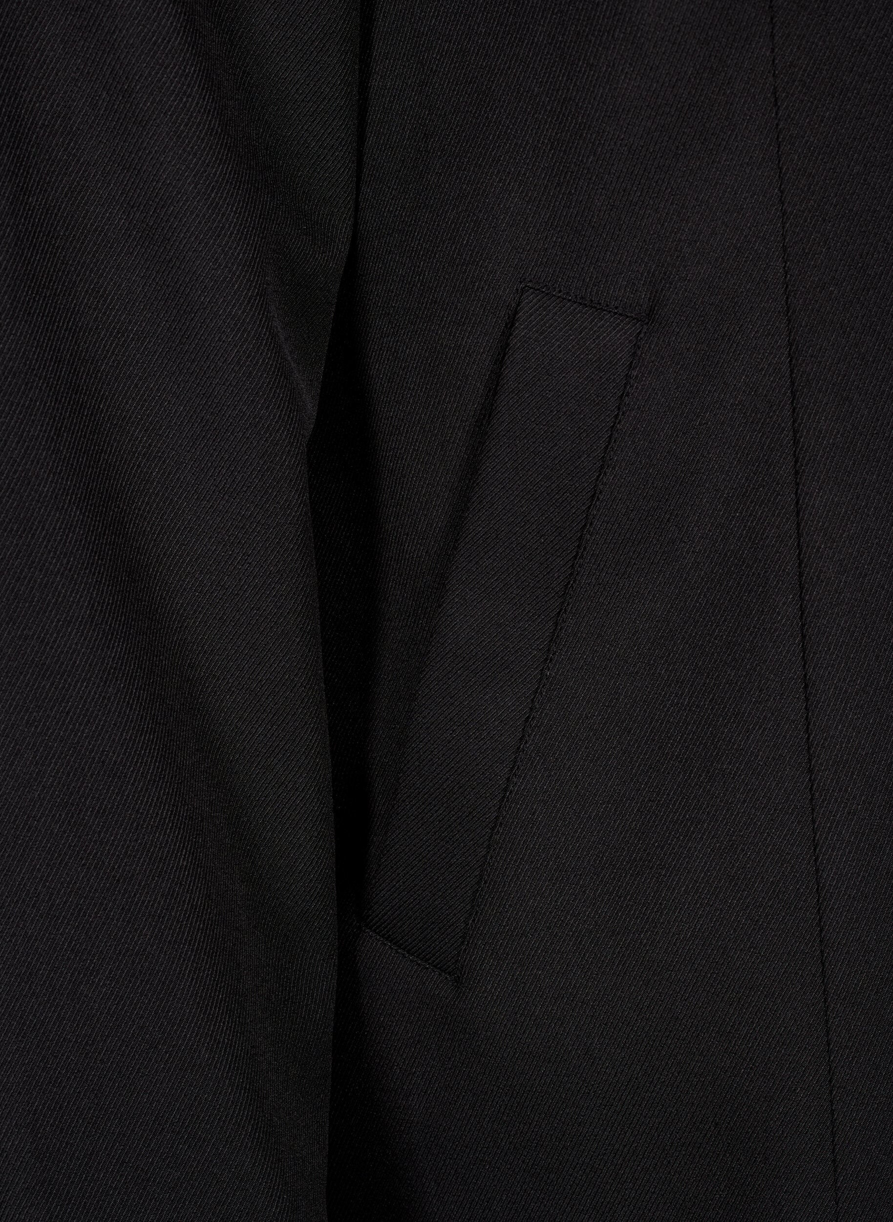 Zizzi Voorjaarsjas met verborgen knoopsluiting, Black, Packshot image number 3