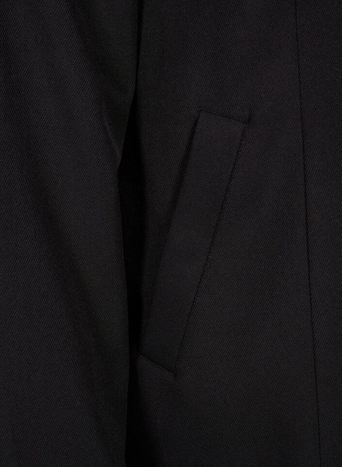 Voorjaarsjas met verborgen knoopsluiting, Black, Packshot image number 3
