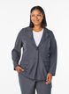 Blazer met zakken en splitjes, Grijs, Model image number 0