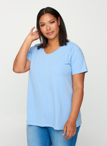 Basic T-shirt, Forever Blue, Model image number 0