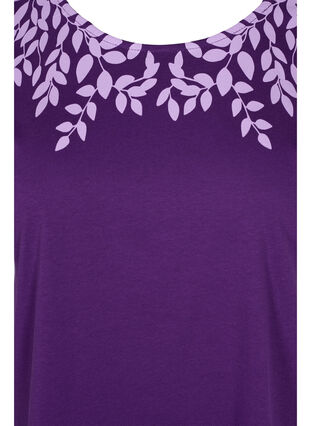 Katoenen t-shirt met print details, Violet Ind Mel Feath, Packshot image number 2