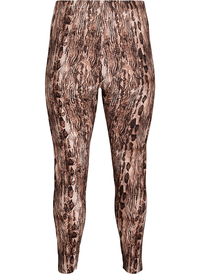 Viscose leggings met print, Bruin, Packshot image number 1