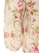 Gebloemde blouse van linnen en viscose met lange mouwen, Vanille, Packshot image number 3