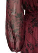 Maxi-jurk met bloemenprint en smokwerk, Donker Bordeaux, Packshot image number 3