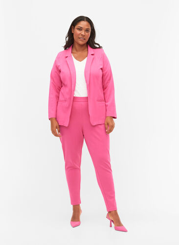 Cropped broek met zakken, Shocking Pink, Model image number 0