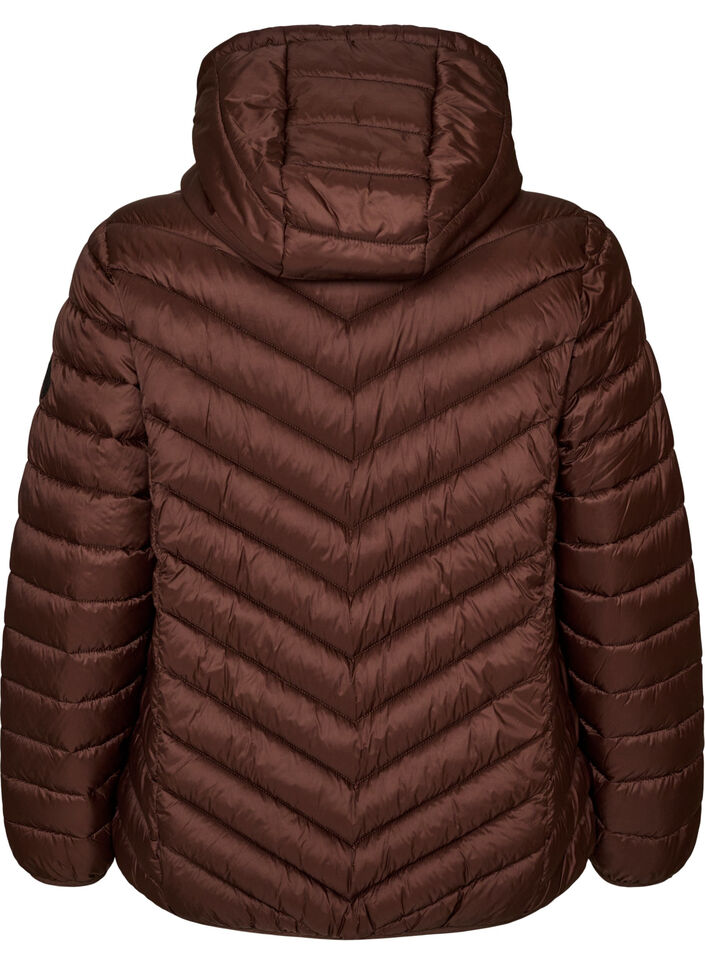 Lichtgewicht jas met capuchon, Bruin, Packshot image number 1