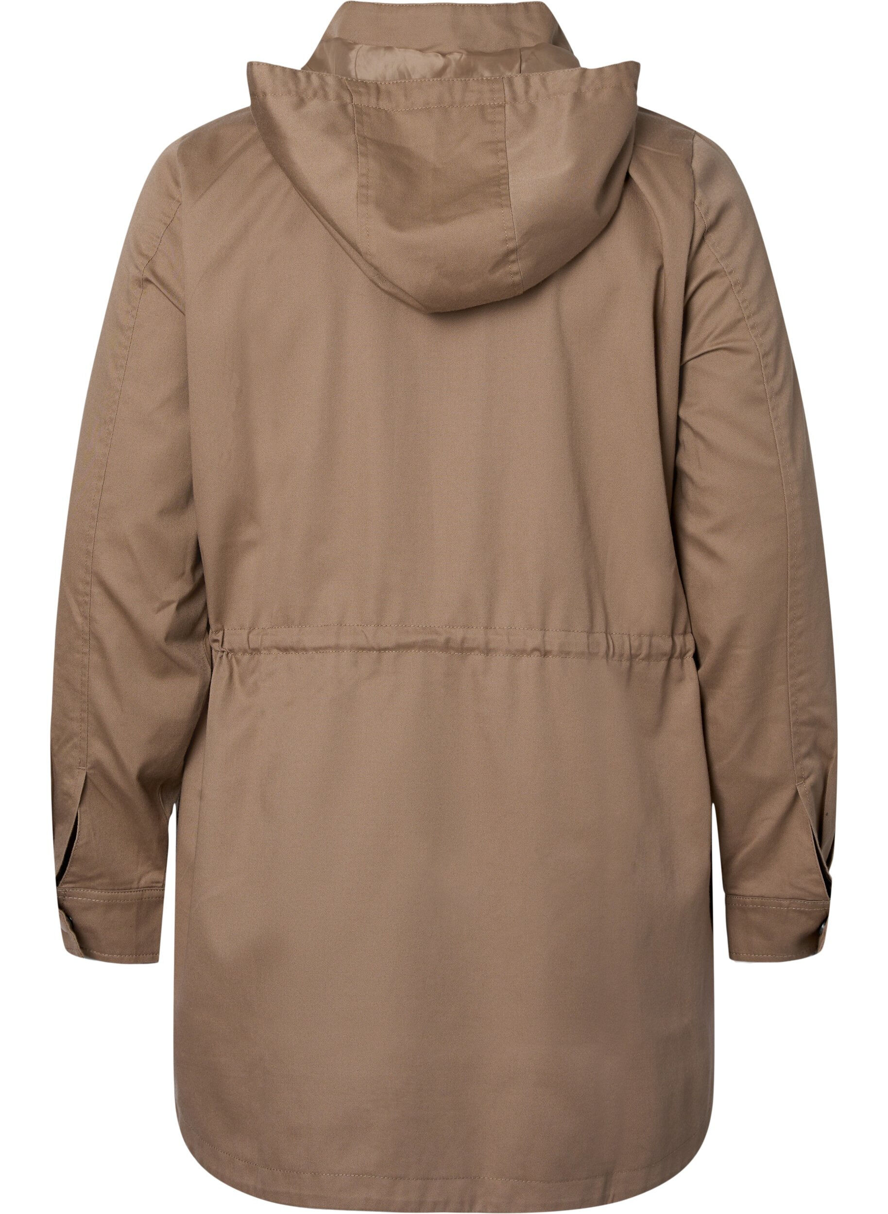Zizzi Lange parka met capuchon en zakken, Amphora, Packshot image number 1