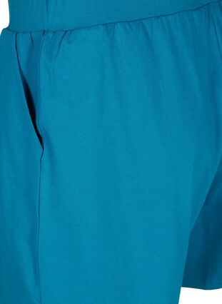 Losse katoenen shorts met zakjes, Fjord Blue, Packshot image number 3