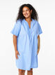 Gestreepte jurk van biologisch katoen, Blue Stripe, Model image number 0