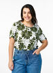T-shirt met bloemenprint, Groen, Model image number 0