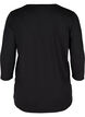 Sporttop met 3/4 mouwen, Zwart, Packshot image number 1