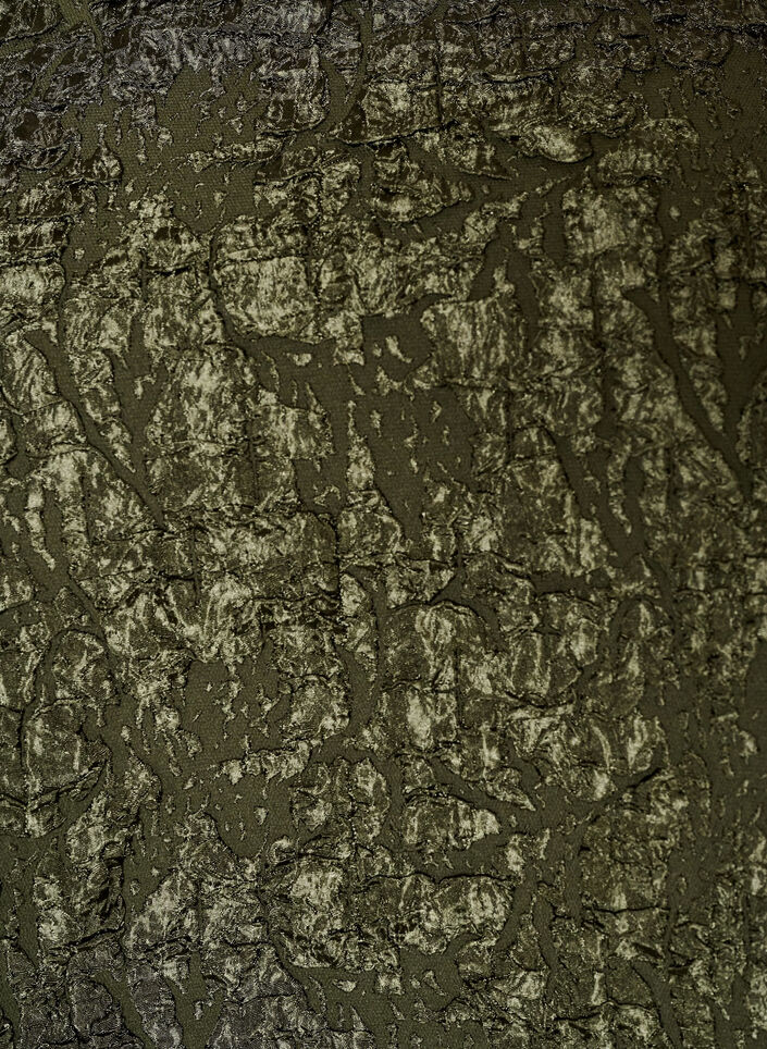 Jacquard blouse met pofmouwen en A-lijnvorm, Groen, Packshot image number 2