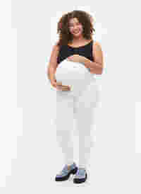 Zwangerschapsjeggingbroek van katoen, White, Model