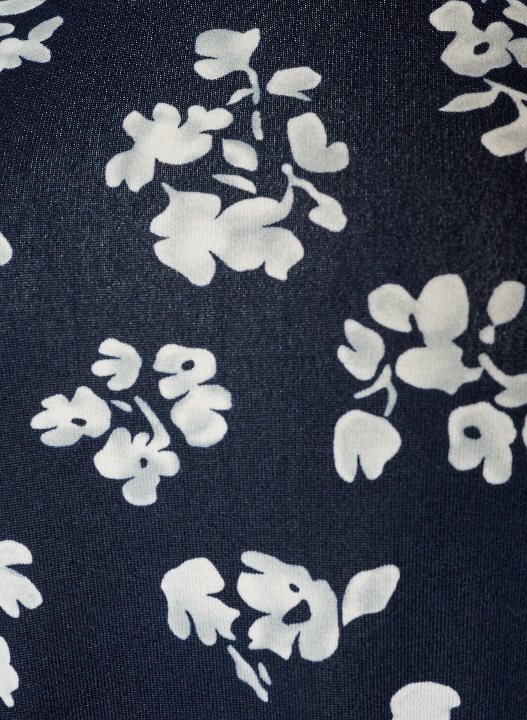 ZizziGebloemde blouse met lange mouwen, Blauw, Packshot image number 2