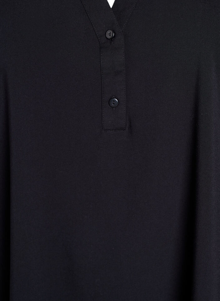 FLASH - Mouwloze viscose blouse, Zwart, Packshot image number 2