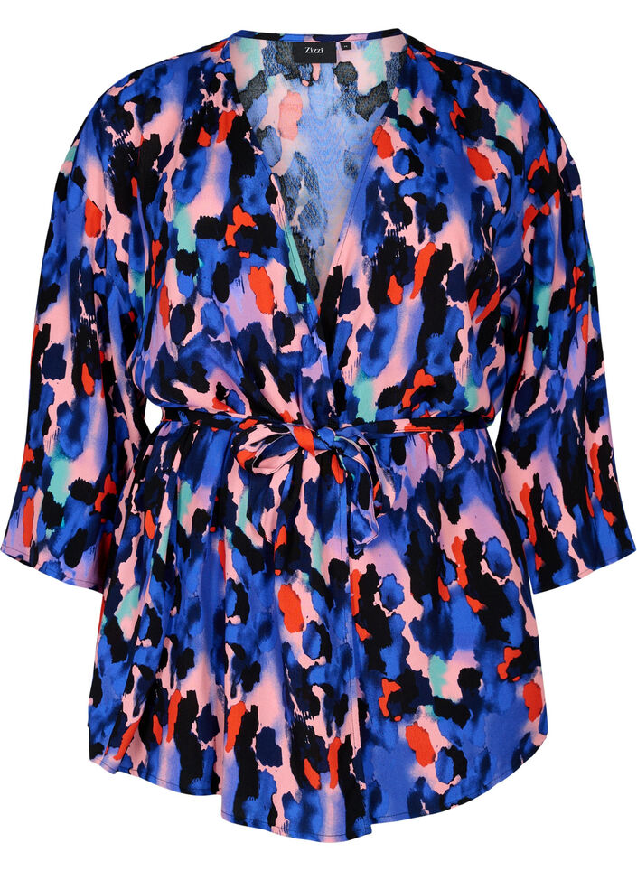 	 Kimono in viscose met print, Colorful Animal, Packshot image number 0