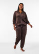 Losse velourbroek, Bruin, Model image number 0