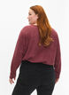 Melange Blouse met een rond halsje en lange mouw, Dry Rose, Model image number 1