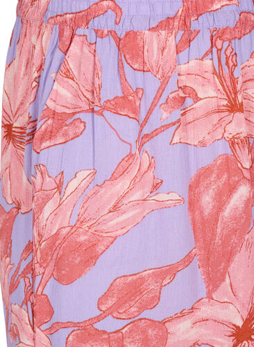 Losse culotte broek van viscose, Lavender Flower, Packshot image number 2