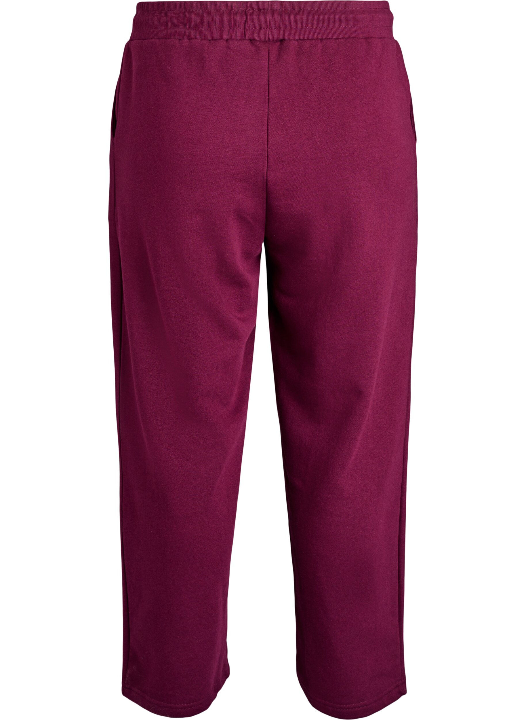 Zizzi Joggingbroek met zakken, Donker Bordeaux, Packshot image number 1