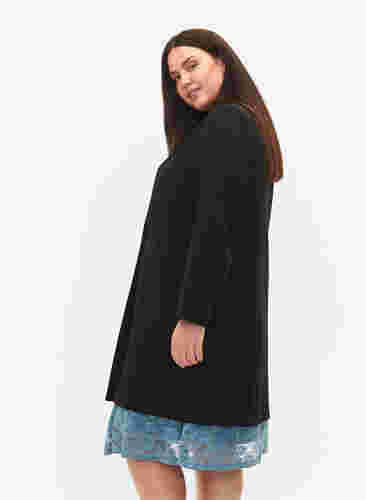 Klassieke lange blazer, Black, Model image number 1