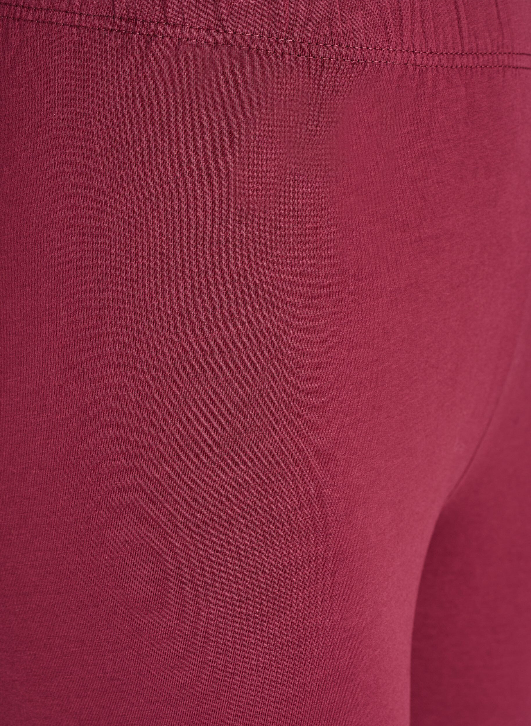 ZizziKatoenen legging met voering, Donker Bordeaux, Packshot image number 2
