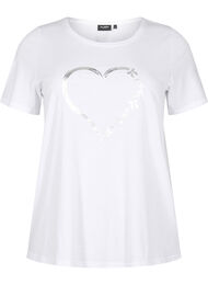 FLASH - T-shirt met motief, Wit