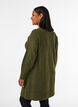 Korte gebreide jurk met een V-vormig textuurpatroon, Groen, Model image number 2