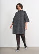 Denim jurk met pailletten en 3/4-mouwen, Zwart, Model image number 1