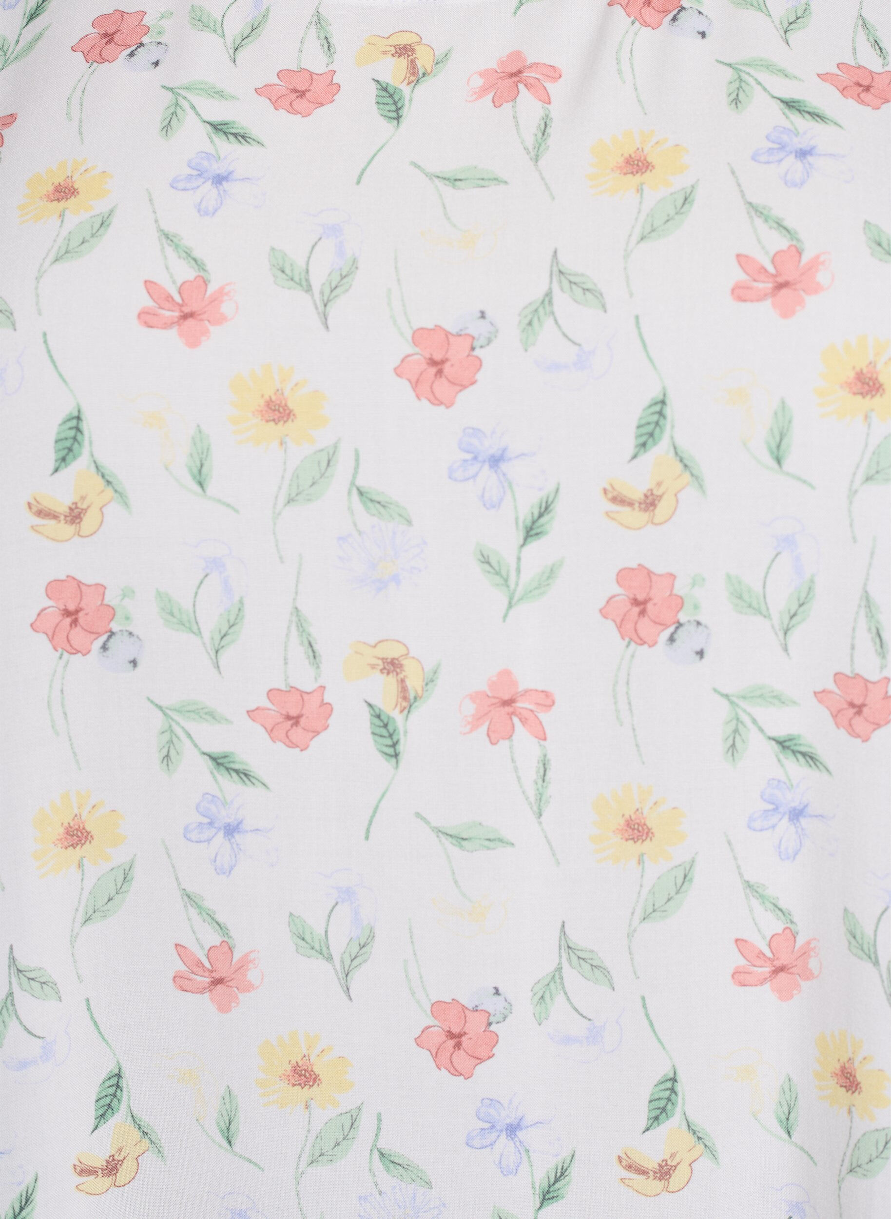 Zizzi Viscose jurk met snijlijn, Wit, Packshot image number 2