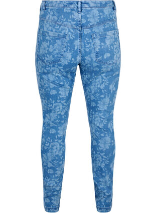 Super slim Amy jeans met patroon, Blue denim, Packshot image number 1