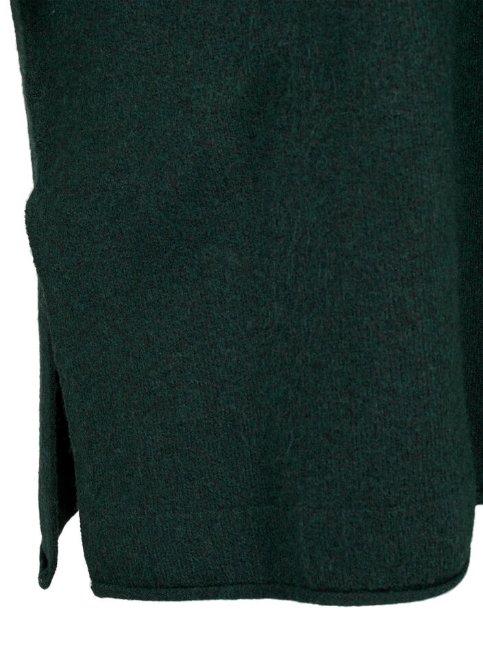 Gebreide jurk met ronde hals en split, Scarab Mel., Packshot image number 4