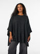 Poncho met ronde hals en breisel, Grijs, Model image number 0