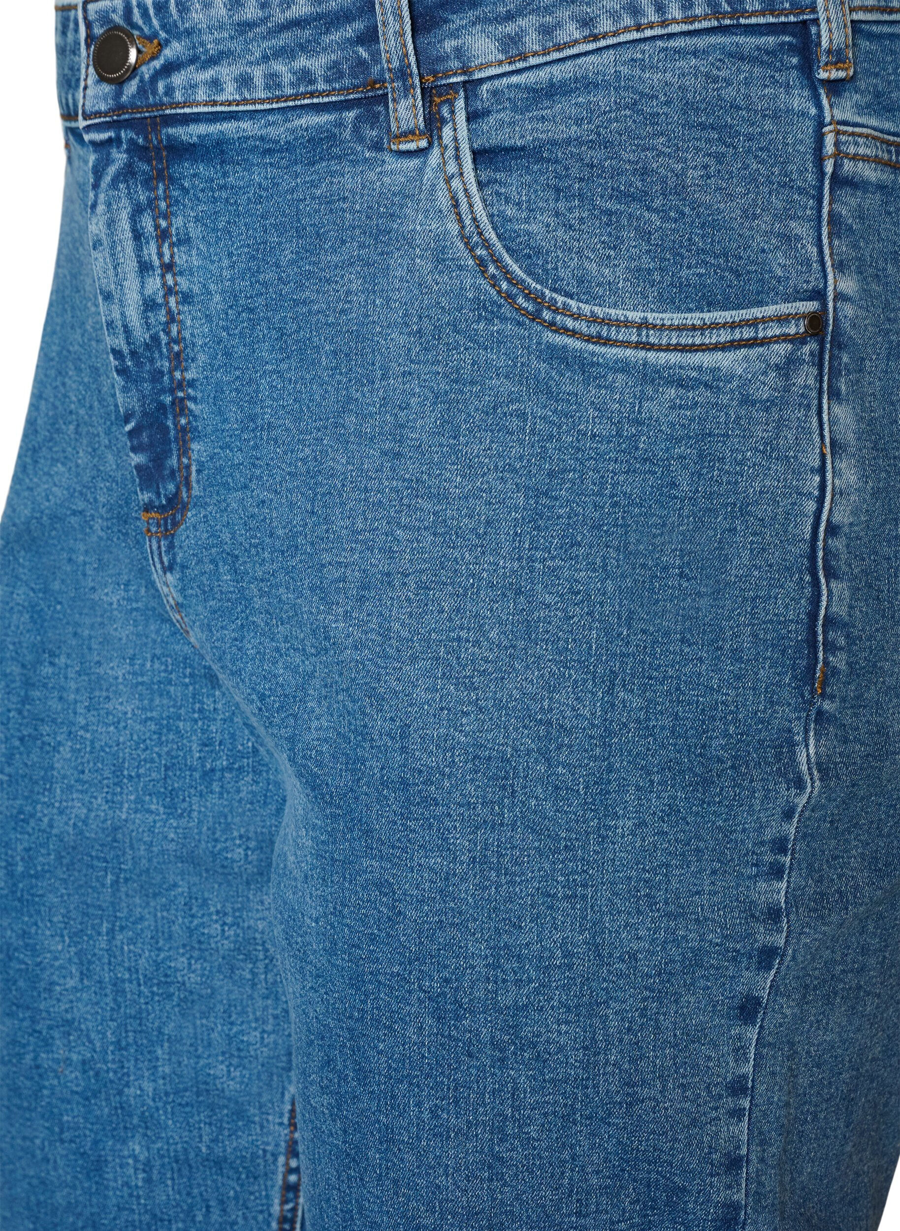 ZizziGecropte Vera jeans met een straight-fit, Blauw, Packshot image number 2