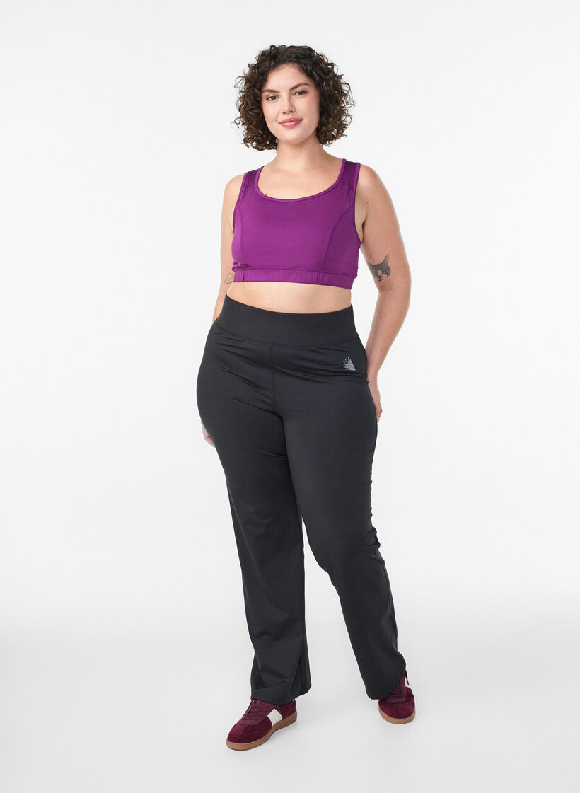 Sport-bh met racerback, Paars, Model image number 1