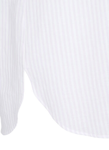 Gestreepte tuniek met v-hals en knopen, Lavender Stripe, Packshot image number 3