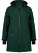Softshell jack met afneembare capuchon, Groen, Packshot image number 0