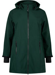 Softshell jack met afneembare capuchon, Groen