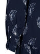 Midi jurk met lange mouwen, Navy B. Feather AOP, Packshot image number 3