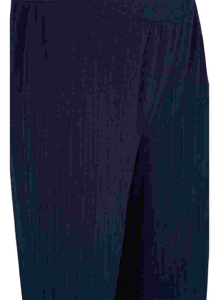 Losse broek met structuur, Navy Blazer, Packshot image number 2