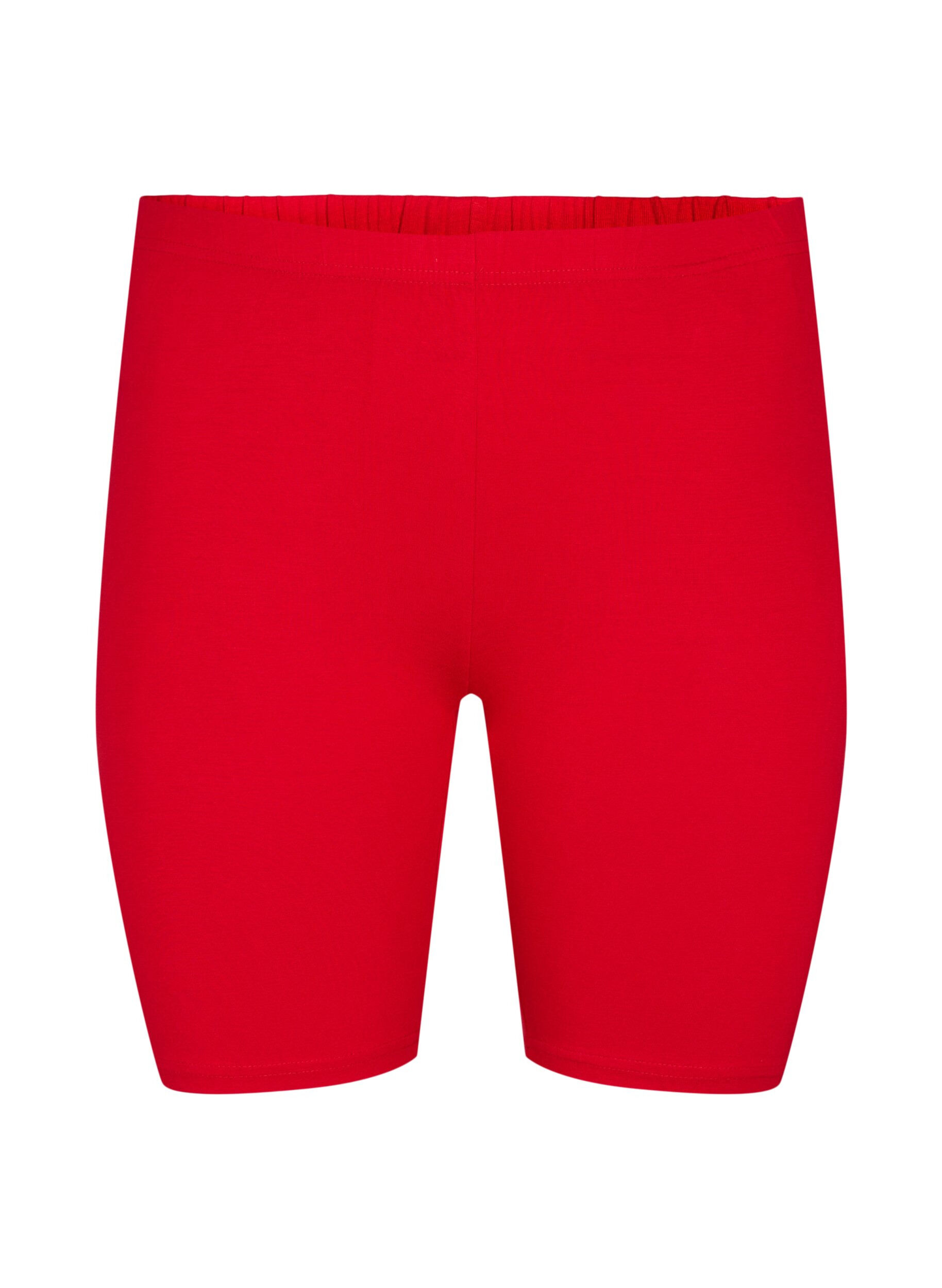 Zizzi Effen basic fietsbroek, Rood, Packshot image number 0