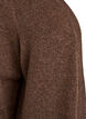 Geribd gebreid vest met zakken, Bruin, Packshot image number 2