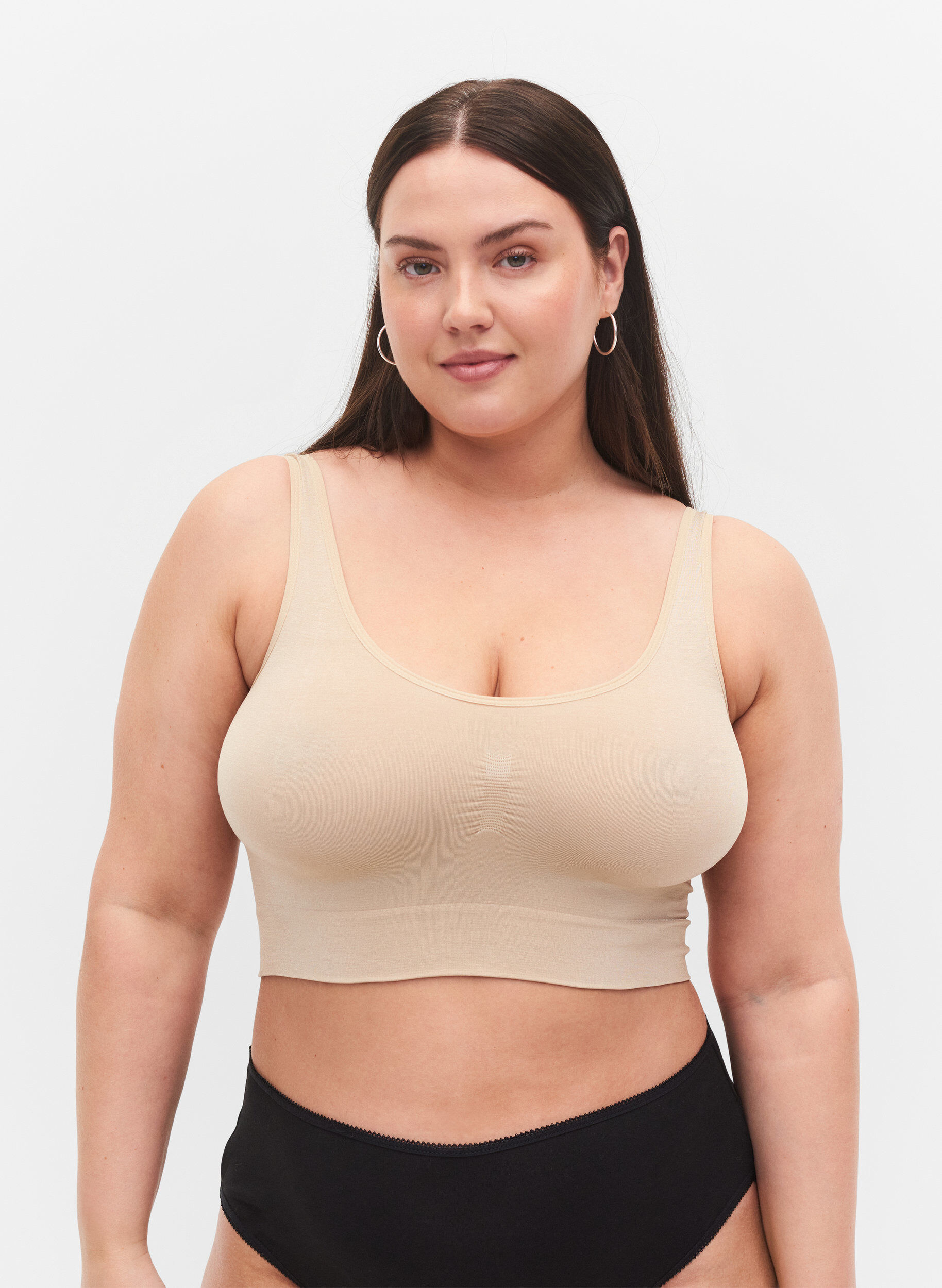 Zachte bh zonder vulling, Beige, Model