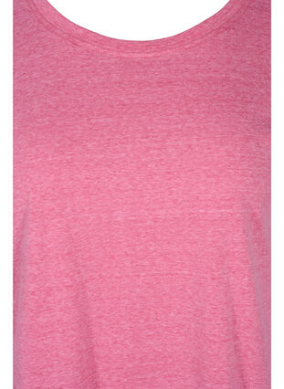 Gemêleerd katoenen t-shirt, Fandango Pink Mél, Packshot image number 2