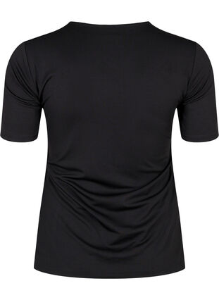 Omkeerbare blouse met trekkoord, Black, Packshot image number 1